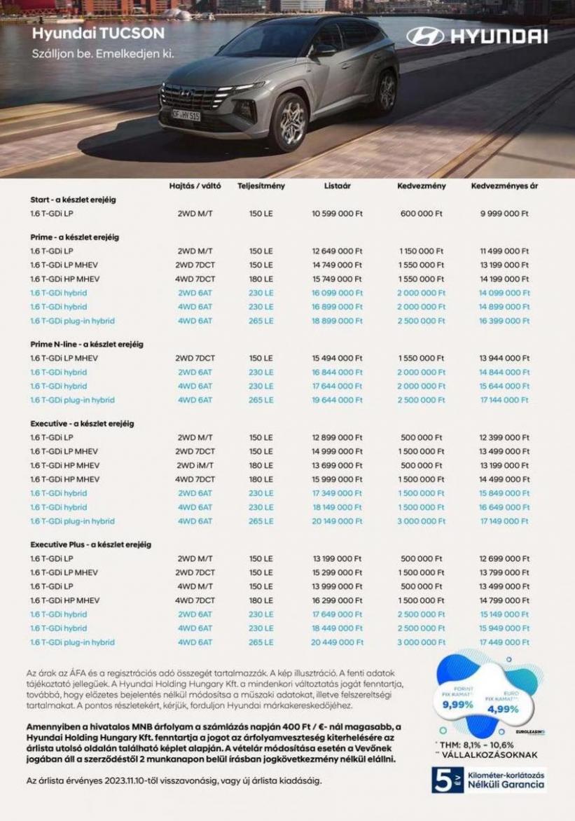 Hyundai TUCSON akciós. Hyundai (2024-11-21-2024-11-21)
