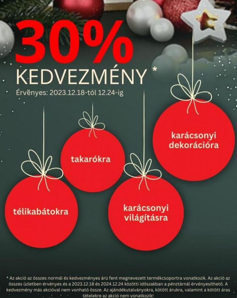 30% Kedevezmeny. Kik (2023-12-24-2023-12-24)