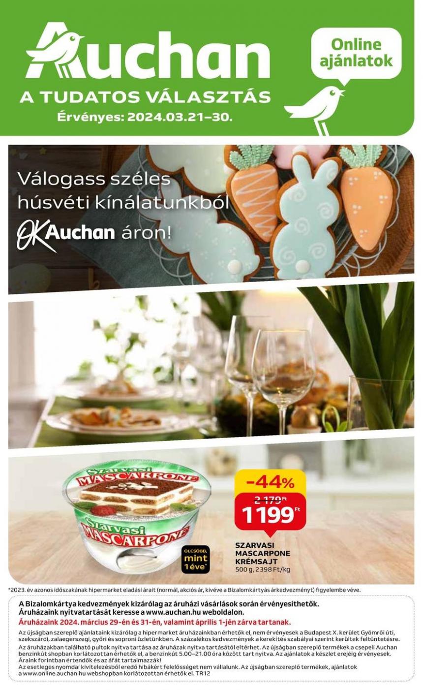 Auchan Hipermarket Húsvéti Vegyes Ajánlatok!. Auchan (2024-03-30-2024-03-30)