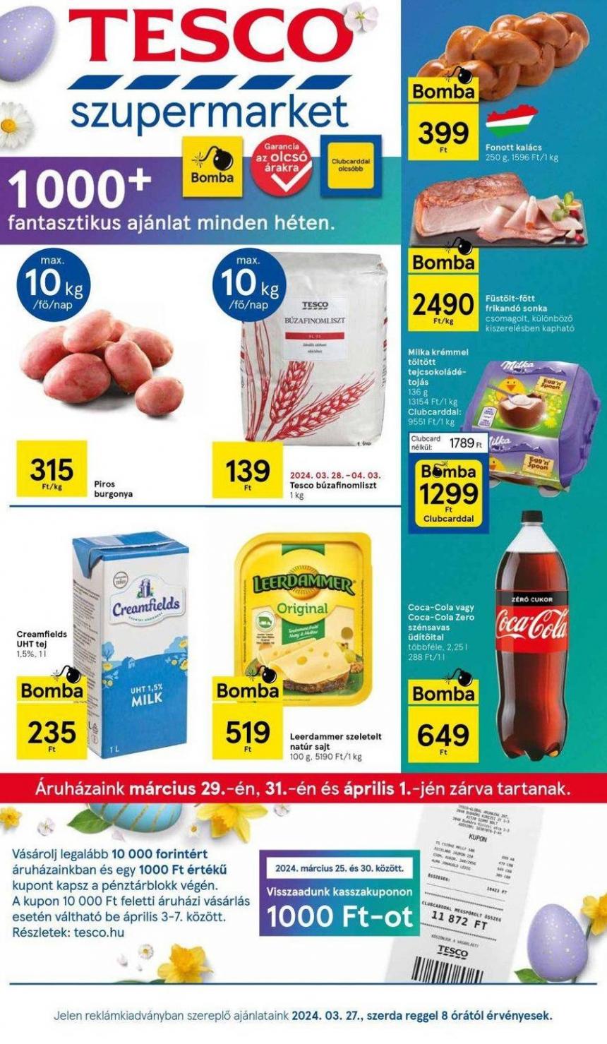 Tesco Katalógus - szupermarket - következő hét. Tesco (2024-04-01-2024-04-01)