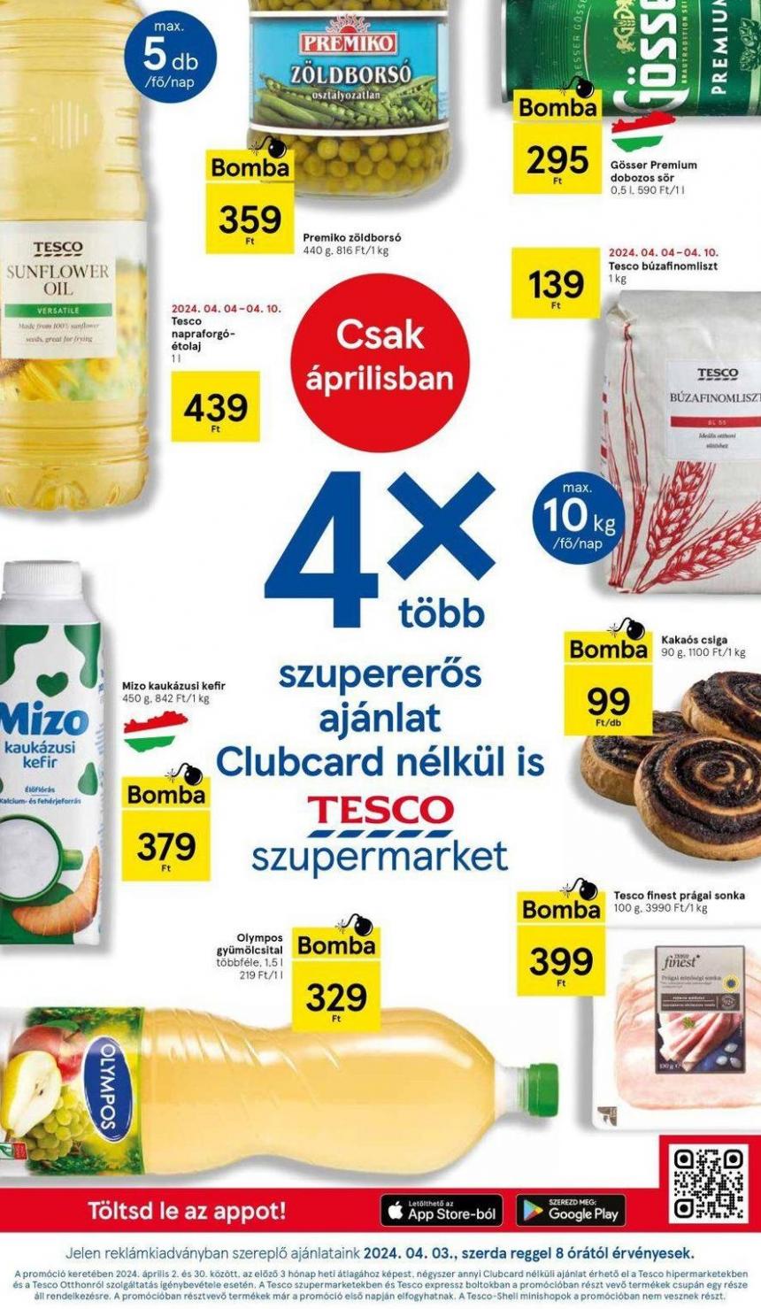 Tesco Katalógus - szupermarket - következő hét. Tesco (2024-04-09-2024-04-09)