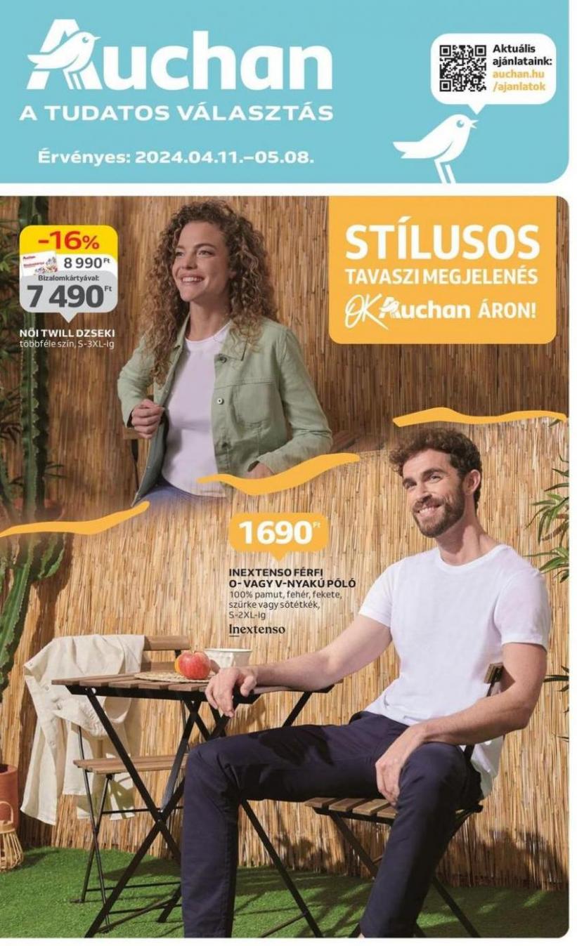 Auchan hipermarket tavaszi textil ajánlatok. Auchan (2024-05-08-2024-05-08)